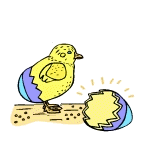 Gif animé Pâques poussin